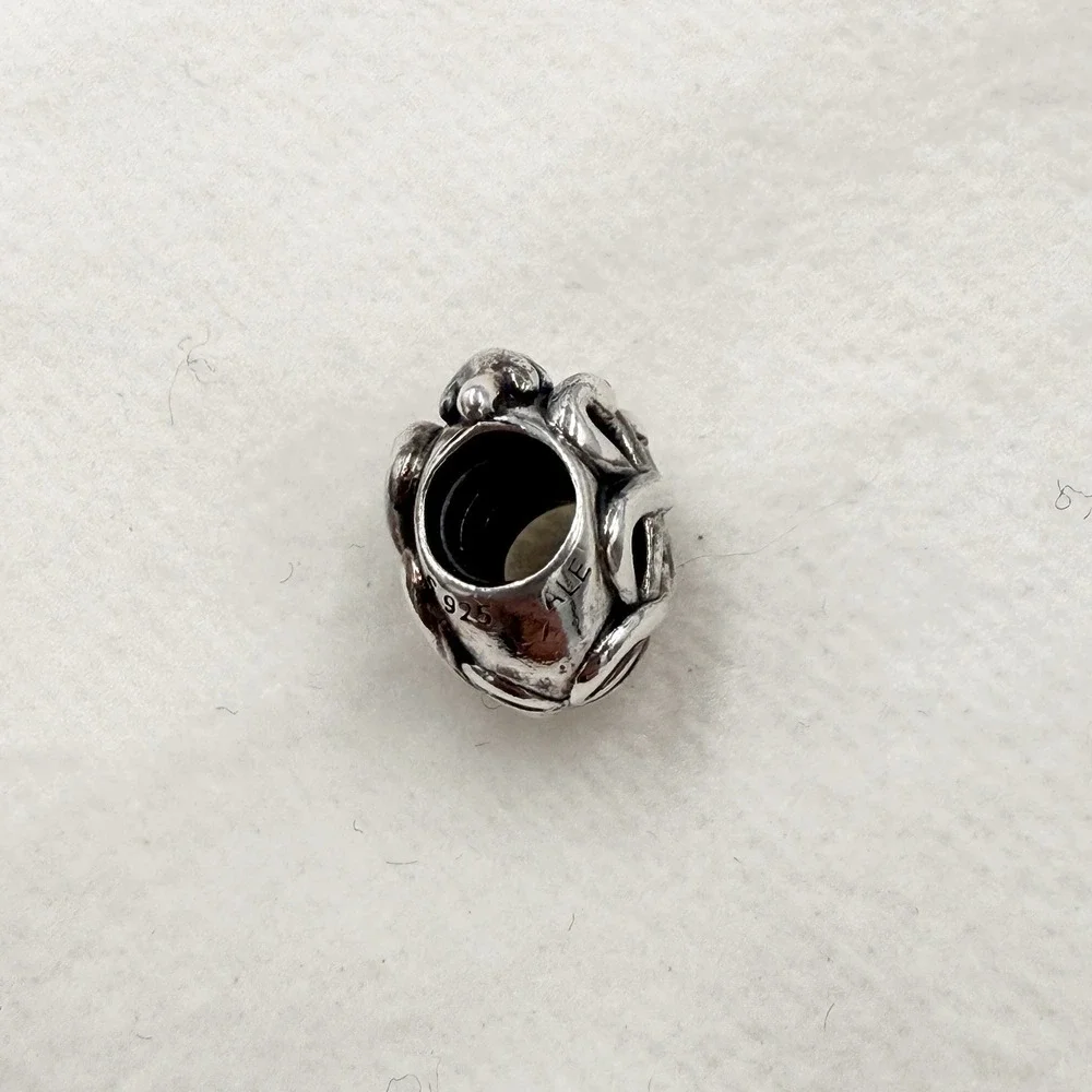 Pandora 925 Sterling Silver & 14K Gold Two Tone Caduceus Nurse Bead Charm